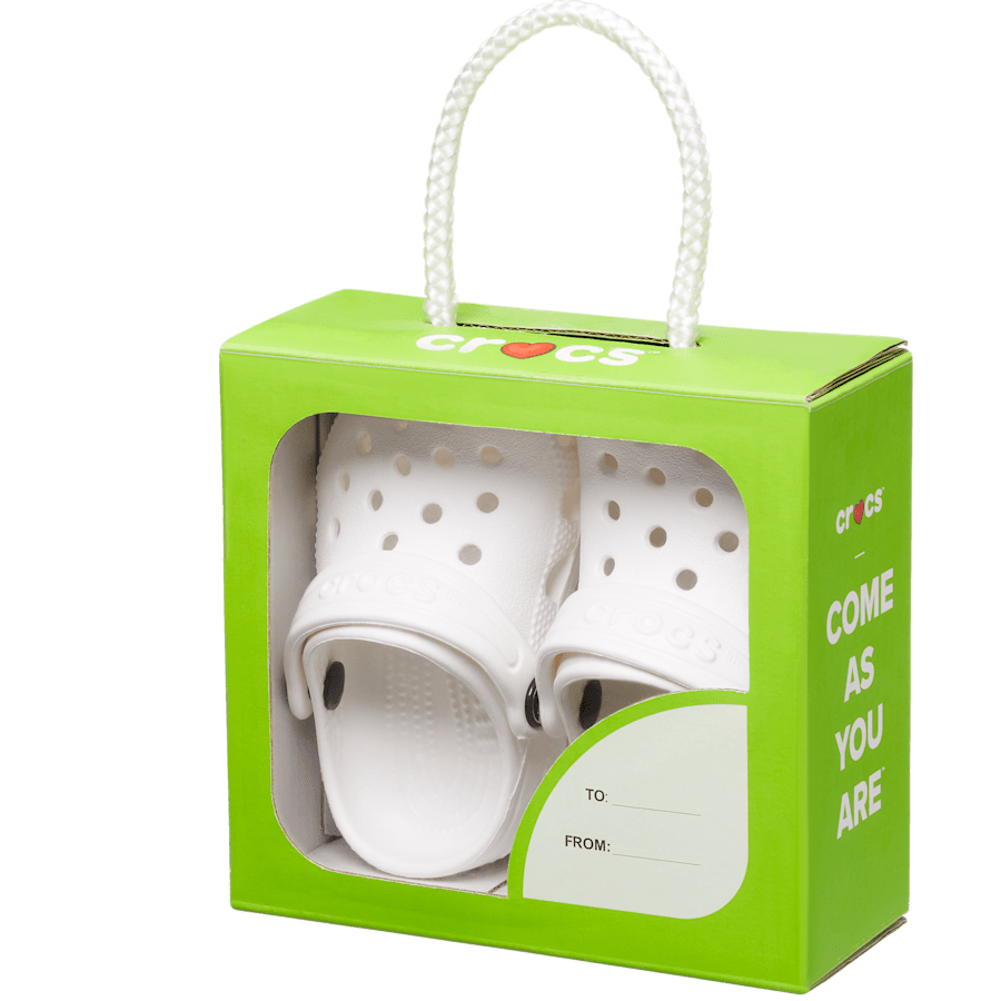 White Infant Crocs Littles™ Clog - Custom Angle - Crocs