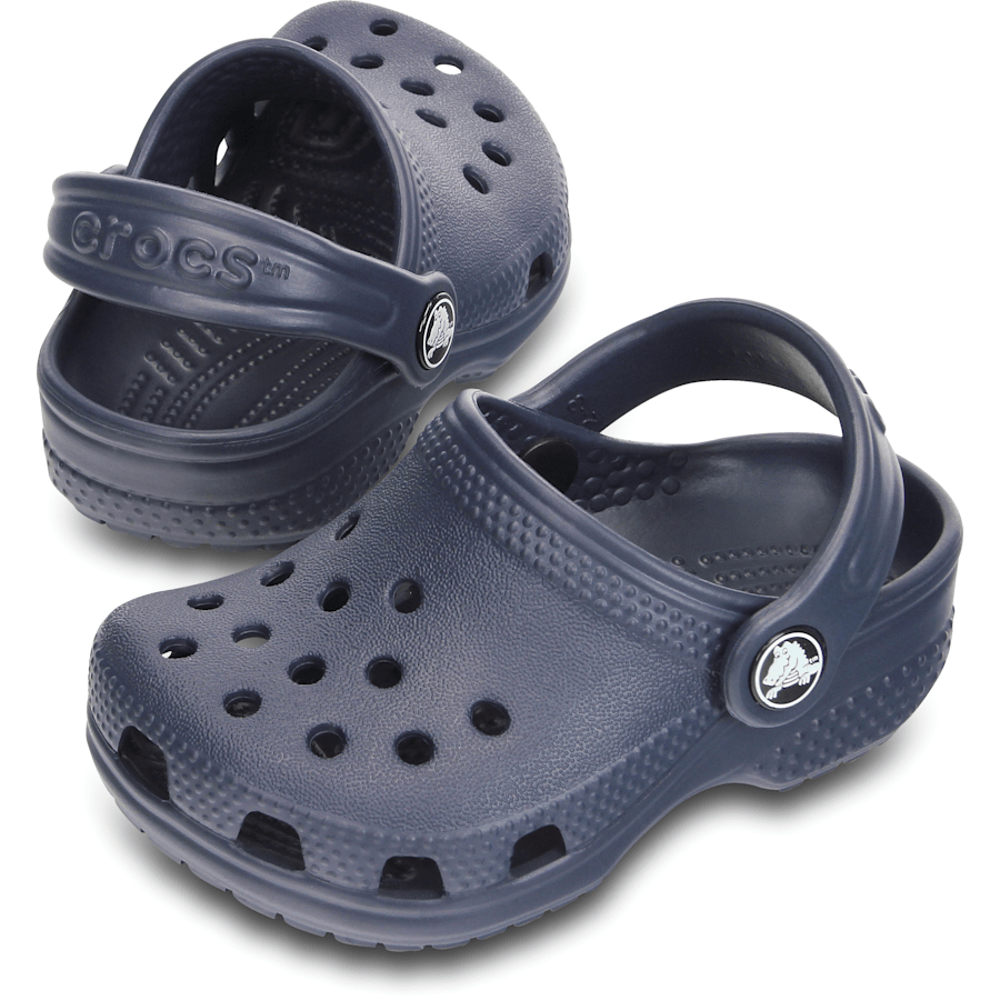 Navy Infant Crocs Littles™ Clog - Custom Angle - Crocs