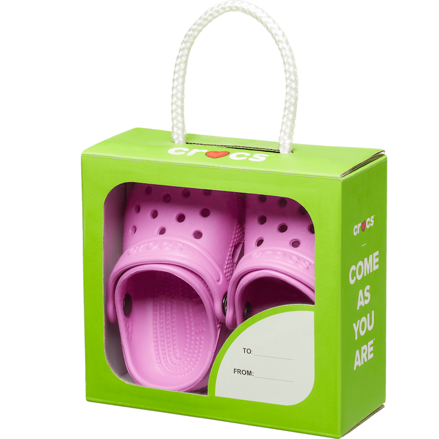 Taffy Pink Infant Crocs Littles™ Clog - Custom Angle - Crocs