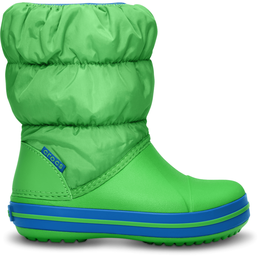 색 키즈 윈터 퍼프 부츠 - 옆면 - Crocs