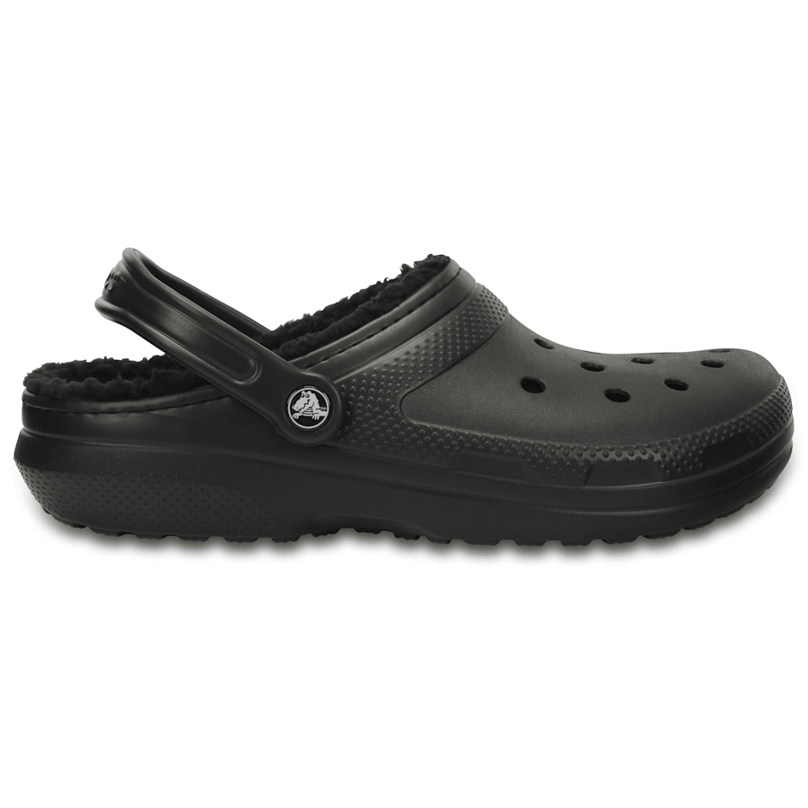 Black / Black Classic Lined Clog - Side - Crocs