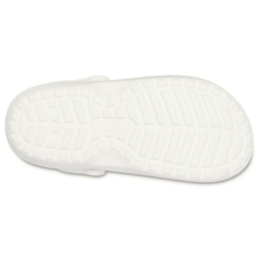 White / Grey Classic Lined Clog - Bottom - Crocs