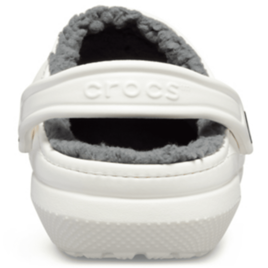 White / Grey Classic Lined Clog - Back - Crocs