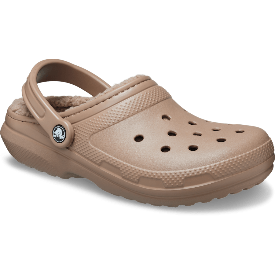 Latte Classic Lined Clog - Angle - Crocs