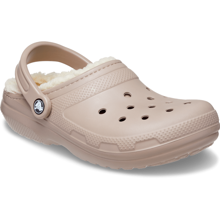 Mushroom / Bone Classic Lined Clog - Angle - Crocs