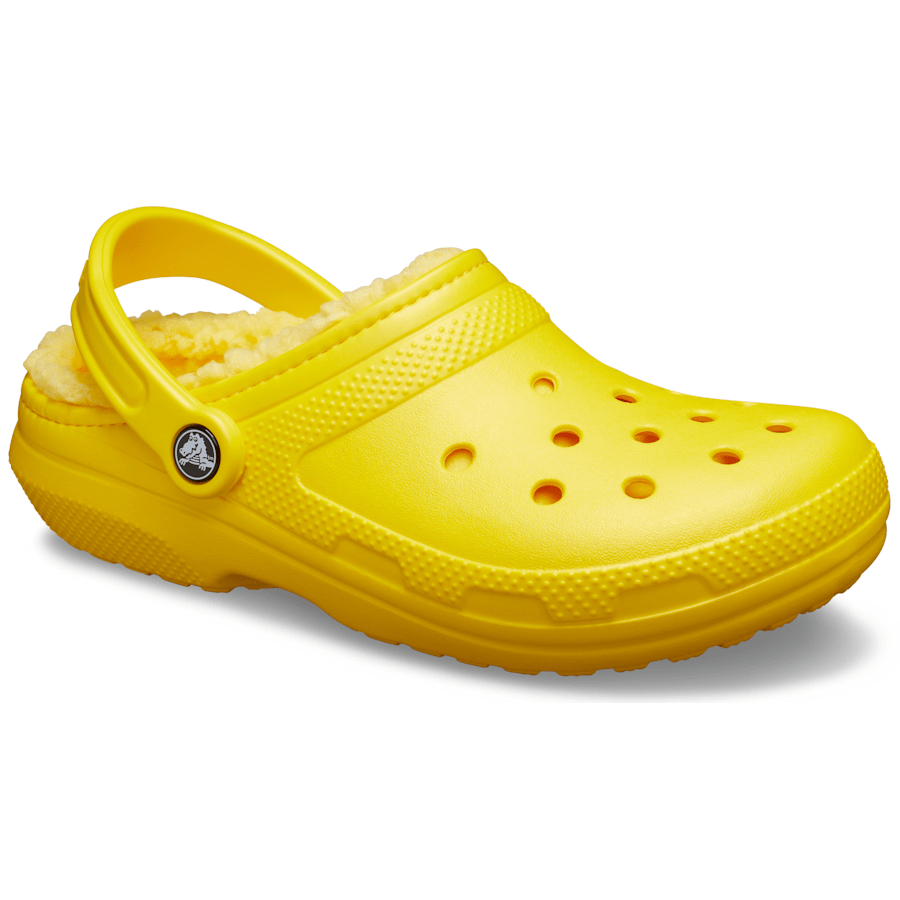 Lemon / Lemon Classic Lined Clog - Angle - Crocs