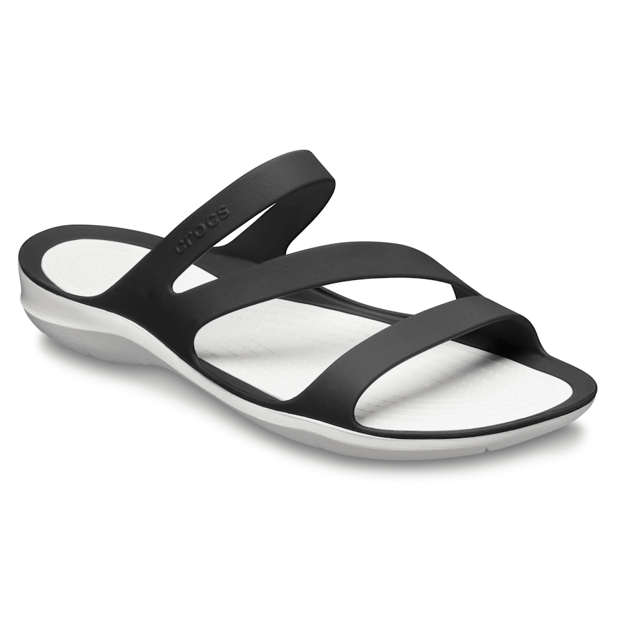 Black / White Women’s Swiftwater™ Sandal - Angle - Crocs
