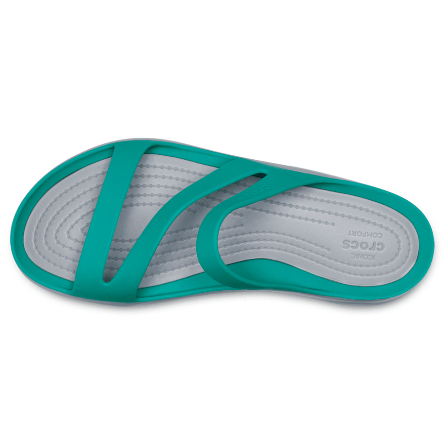 Tropical Teal/Light Grey Women’s Swiftwater™ Sandal - Top - Crocs