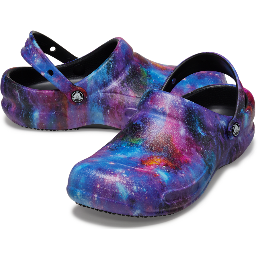 Black / Black Bistro Graphic Slip Resistant Work Clog - Pair - Crocs PFD