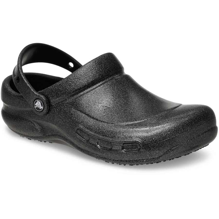 Paillettes noires Sabots antidérapants à motifs Bistro - Angle - Crocs