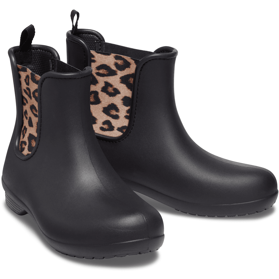 Leopard / Black Women’s Crocs Freesail Chelsea Boot - Pair - Crocs