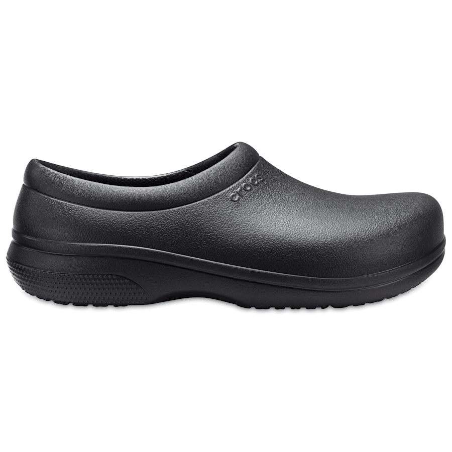 Black Crocs On The Clock Work Slip-On - Side - Crocs PFD