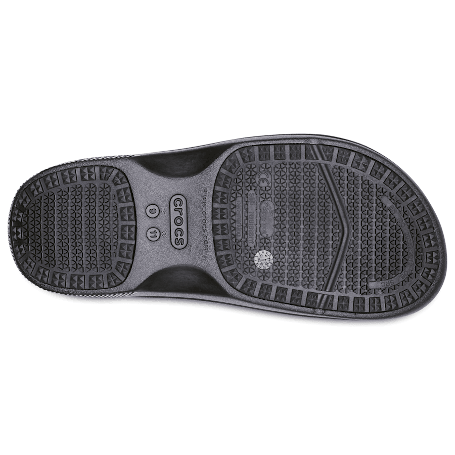 Black Crocs On The Clock Work Slip-On - Bottom - Crocs PFD
