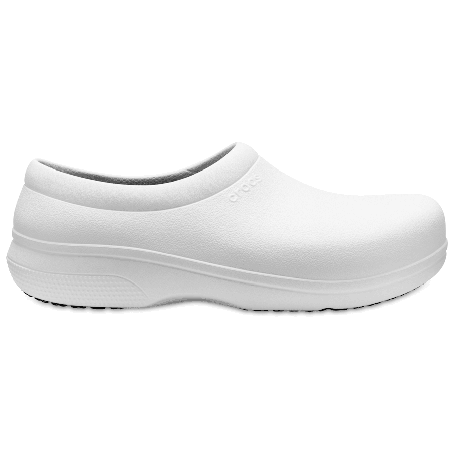 White Crocs On The Clock Work Slip-On - Seitenansicht - Crocs