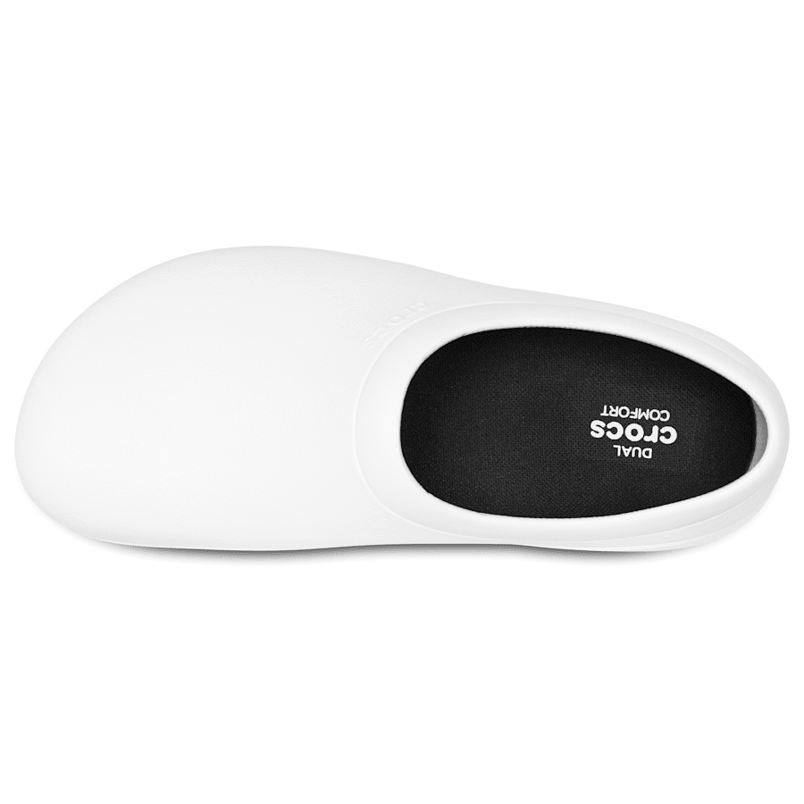 White Crocs On The Clock Work Slip-On - Draufsicht - Crocs