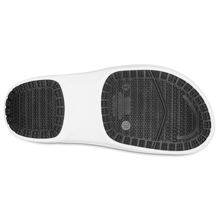 White Crocs On The Clock Work Slip-On - Ansicht von unten - Crocs