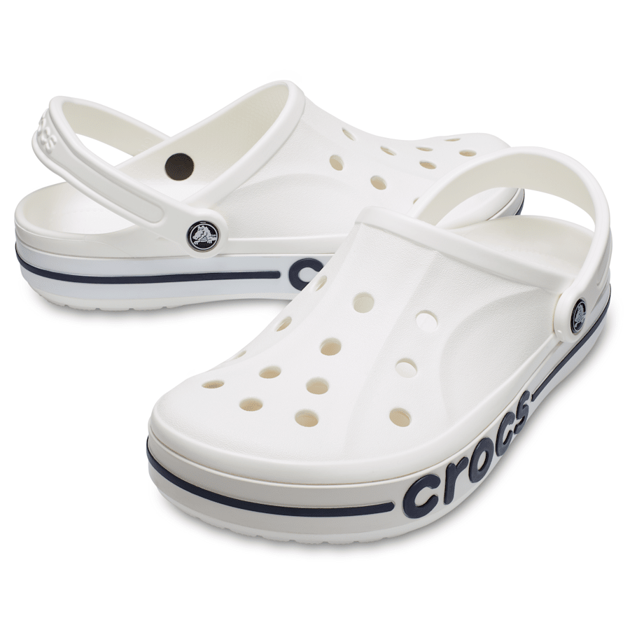 White / Navy Bayaband Clog - Pair - Crocs