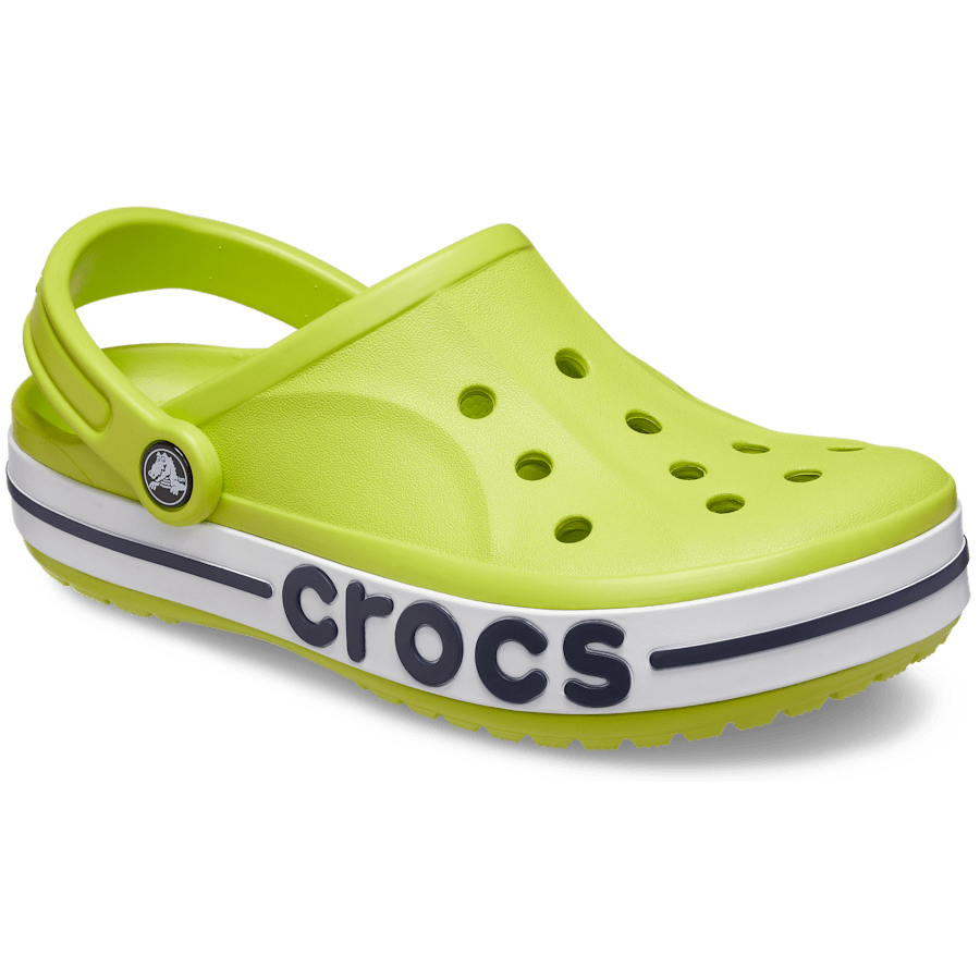 Lime Punch / Navy Bayaband Clog - Angle - Crocs