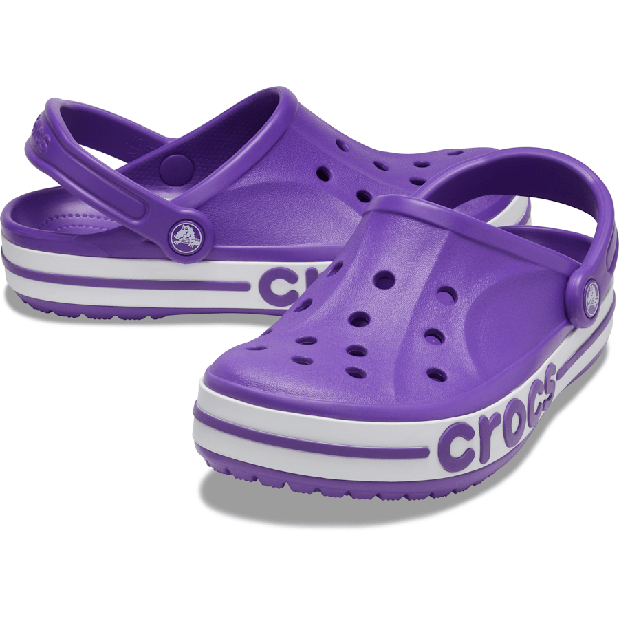 Neon Purple / White Bayaband Clog - Pair - Crocs