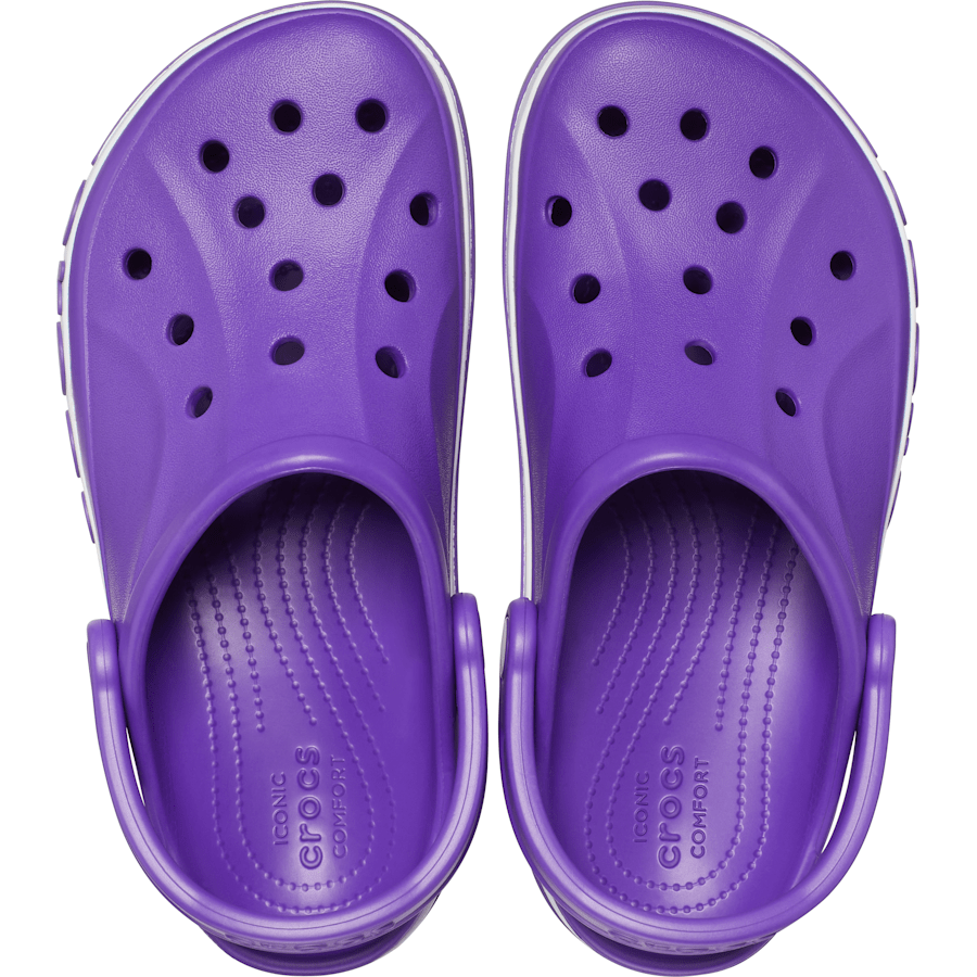 Neon Purple / White Bayaband Clog - Top - Crocs