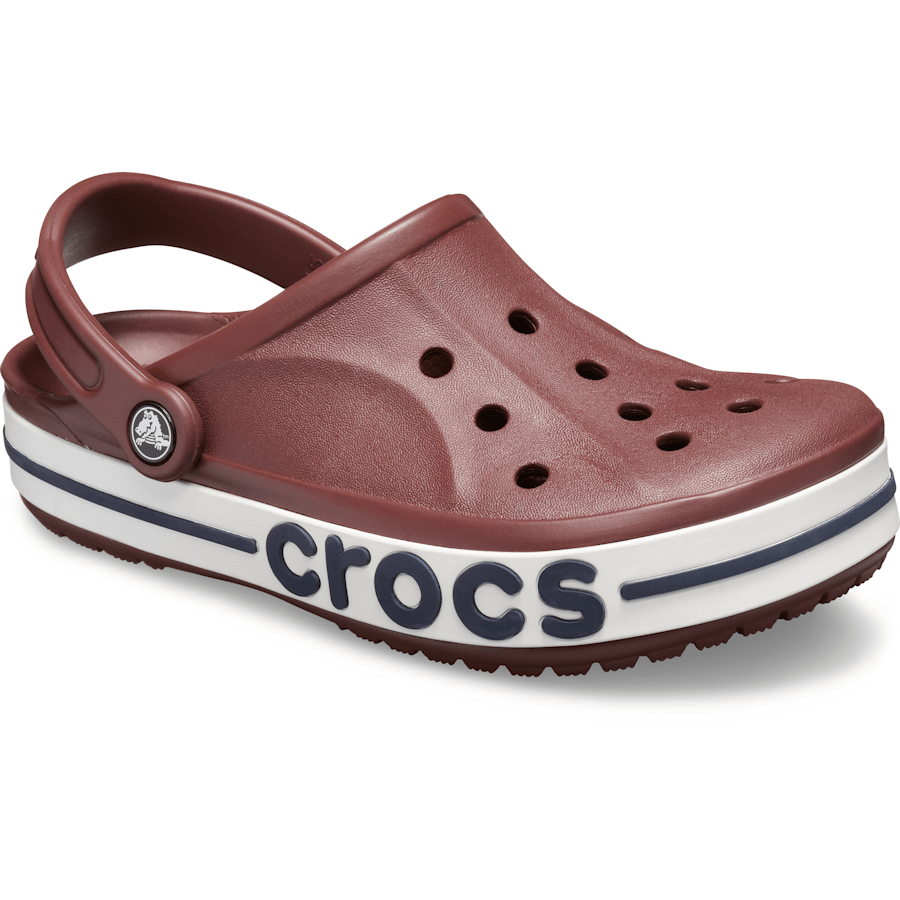 Burgundy / Navy Bayaband Clog - Angle - Crocs