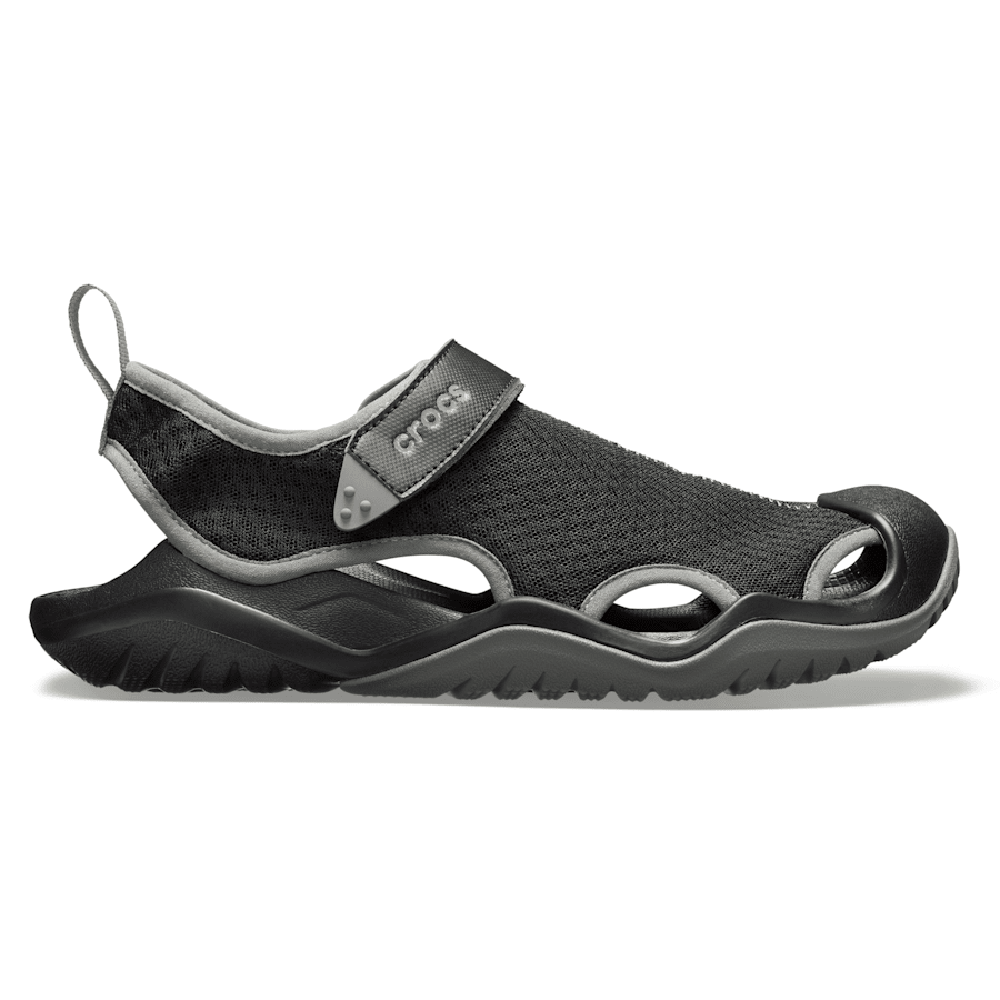 Black Men’s Swiftwater™ Mesh Deck Sandal - Side - Crocs
