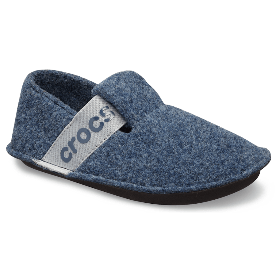 네이비 클래식 슬리퍼 키즈 - 사선 - Crocs