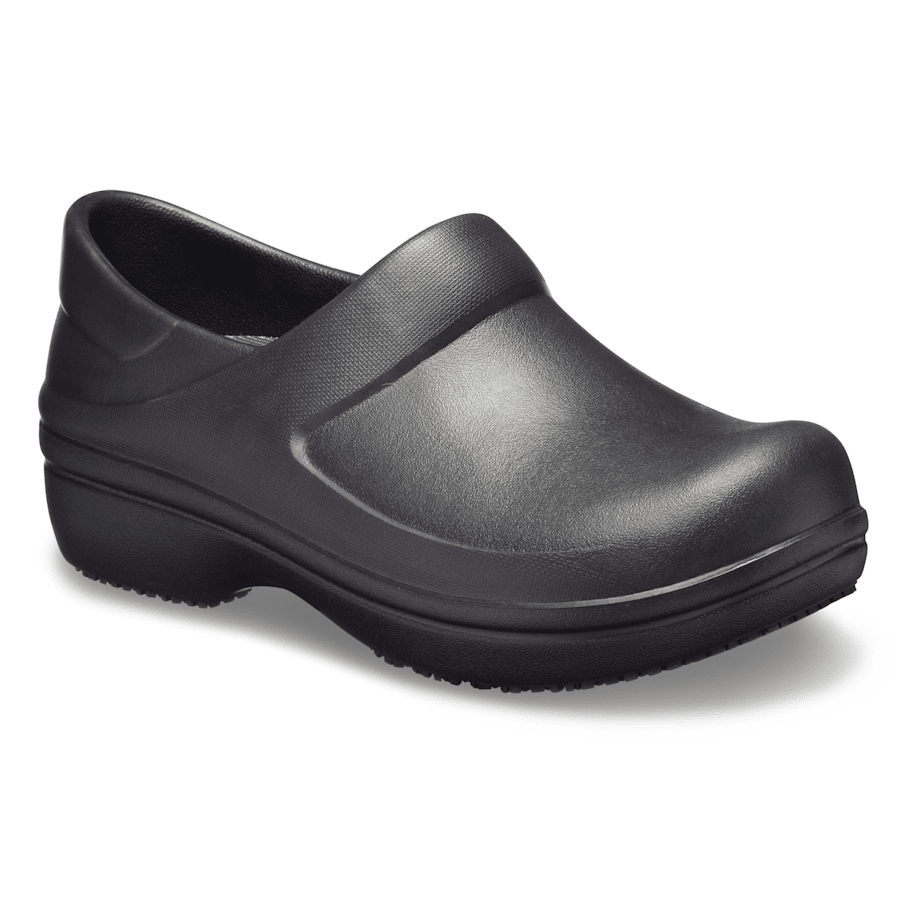 Black Women’s Neria Pro II Work Clog - Angle - Crocs PFD