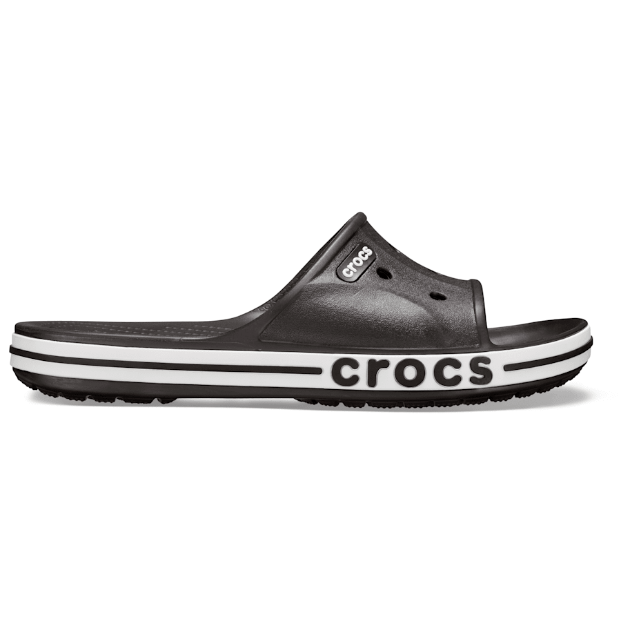 Black / White Bayaband Slide - Side - Crocs
