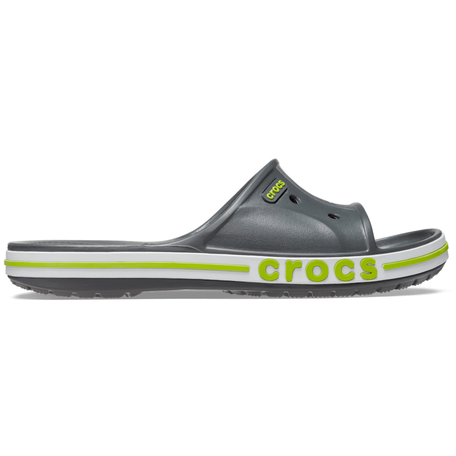 Slate Grey / Lime Punch Bayaband Slide - Side - Crocs