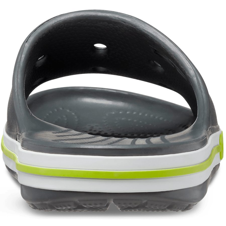 Slate Grey / Lime Punch Bayaband Slide - Back - Crocs