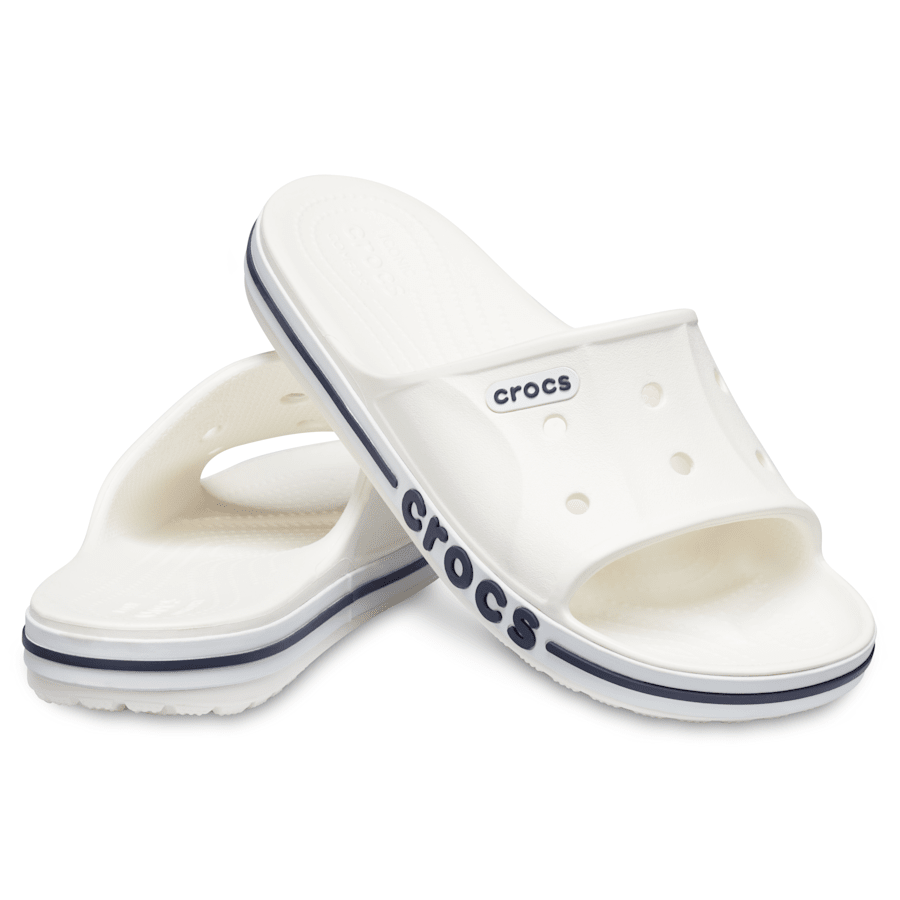White / Navy Bayaband Slide - Pair - Crocs
