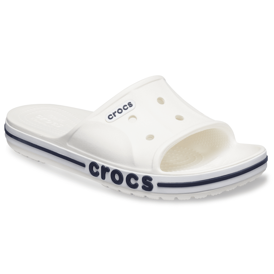White / Navy Bayaband Slide - Angle - Crocs