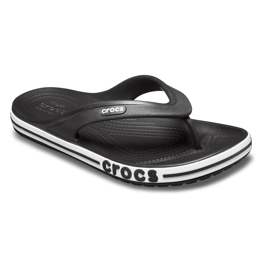 Black / White Bayaband Flip - Angle - Crocs