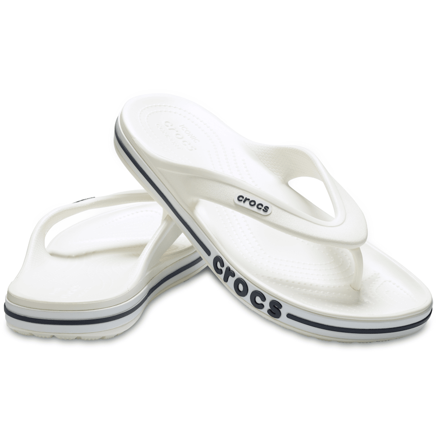 White / Navy Bayaband Flip - Pair - Crocs