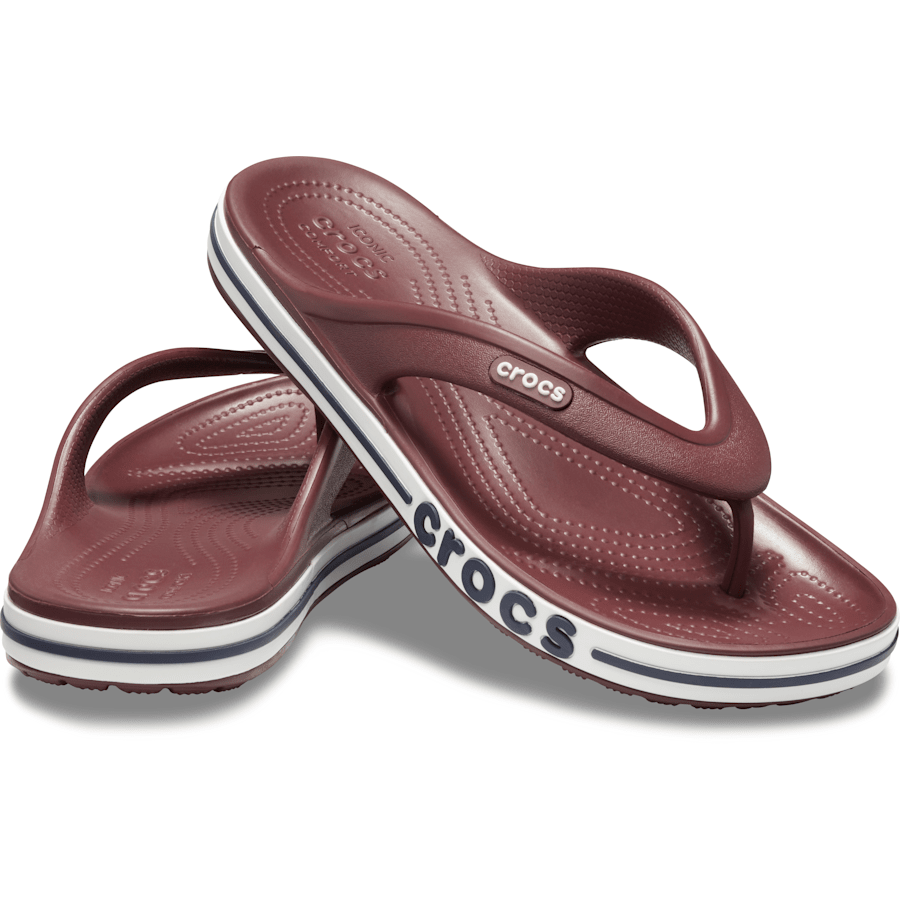 Burgundy / Navy Bayaband Flip - Pair - Crocs