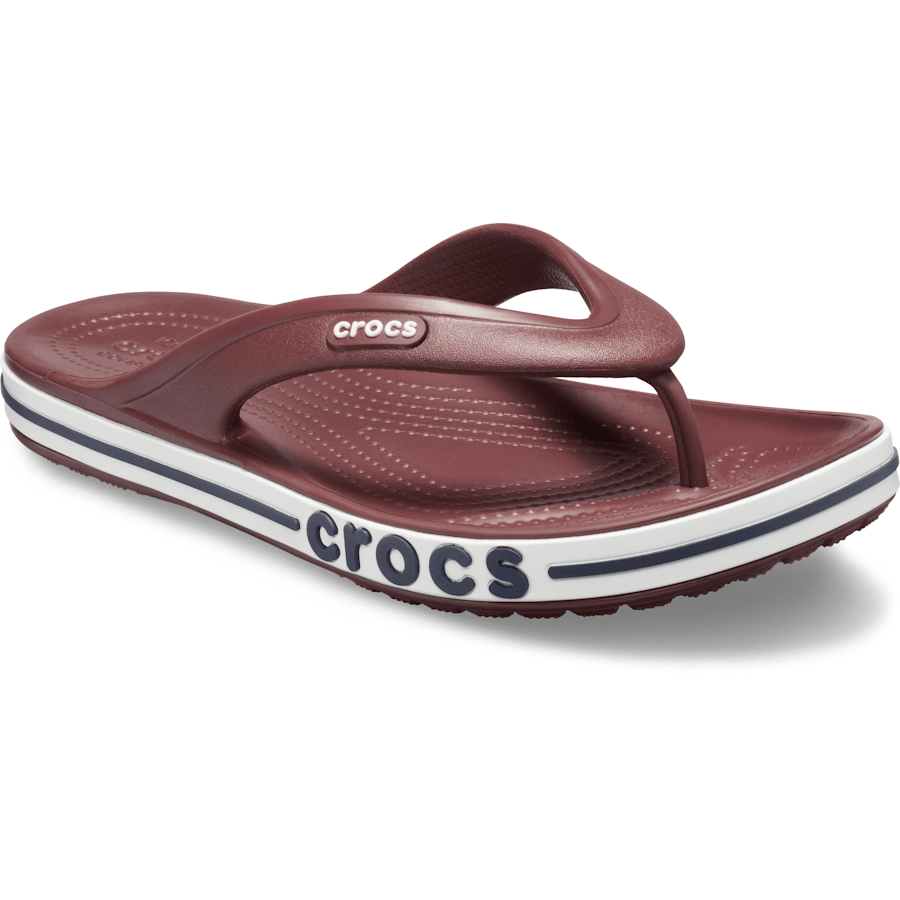 Burgundy / Navy Bayaband Flip - Angle - Crocs
