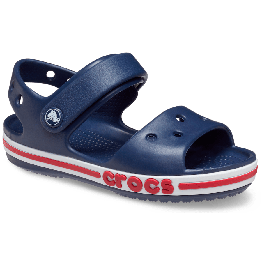 Navy / Pepper Kids’ Bayaband Sandal - Angle - Crocs