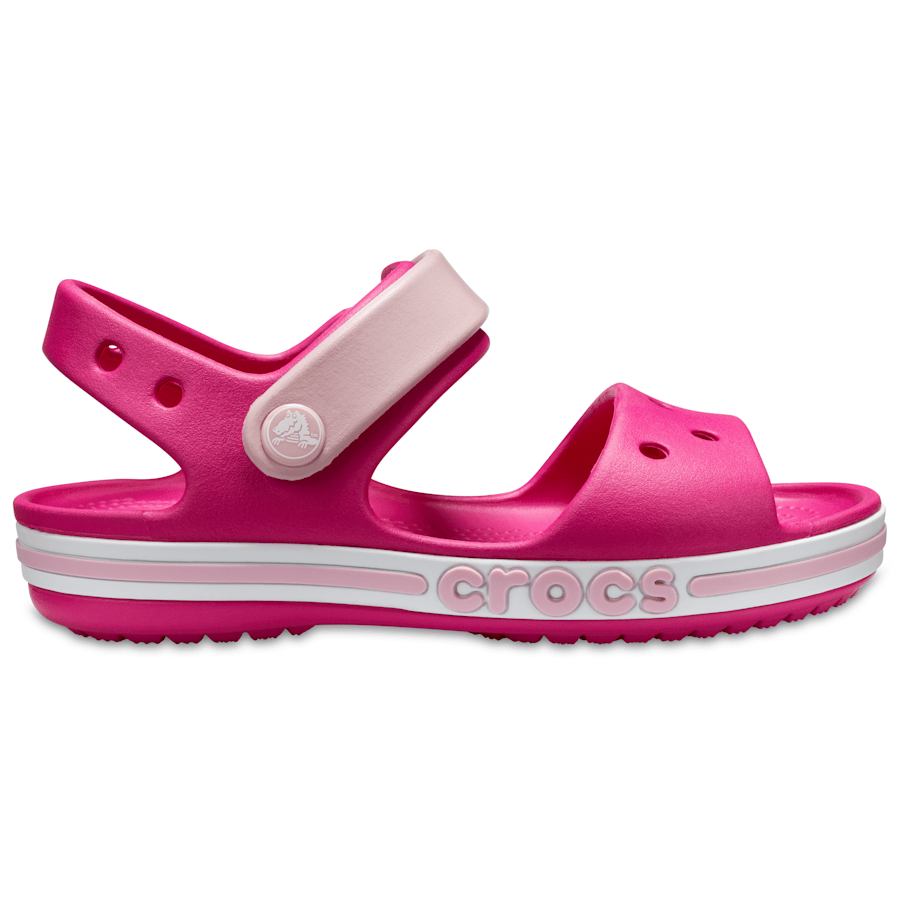 Candy Pink Kids’ Bayaband Sandal - Side - Crocs