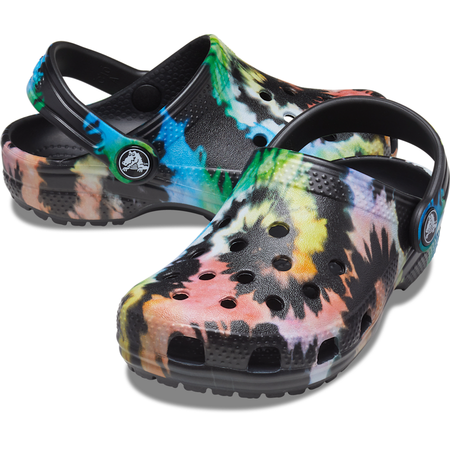 Black / Black Kids’ Classic Tie-Dye Graphic Clog - Pair - Crocs