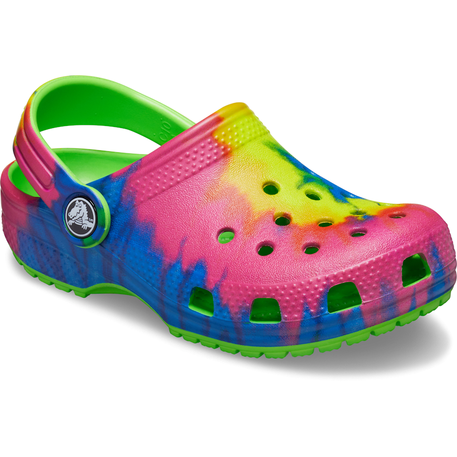 Colour Kids’ Classic Tie-Dye Graphic Clog - Angle - Crocs