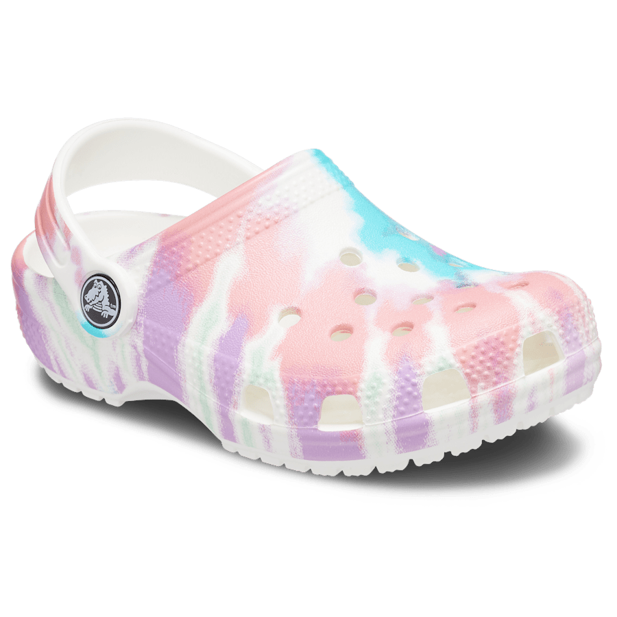 カラー クラシック タイダイ グラフィック クロッグ キッズ - アングル - Crocs