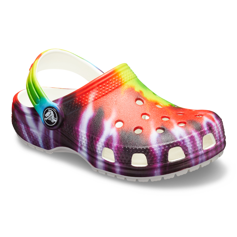 Multi Kids’ Classic Tie-Dye Graphic Clog - Angle - Crocs