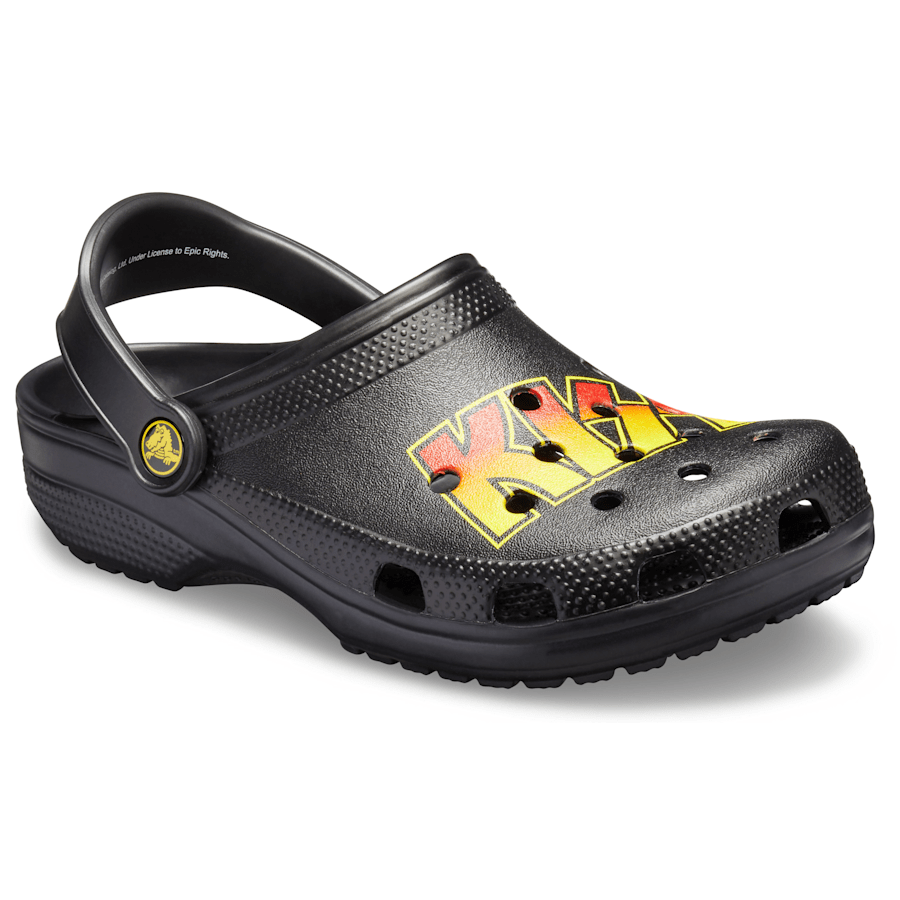 Color Classic KISS Clog Blk/Mlti - Angle - Crocs
