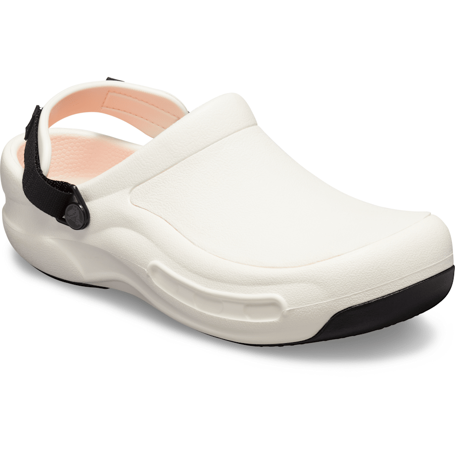 White Bistro Pro LiteRide™ Work Clog - Angle - Crocs PFD