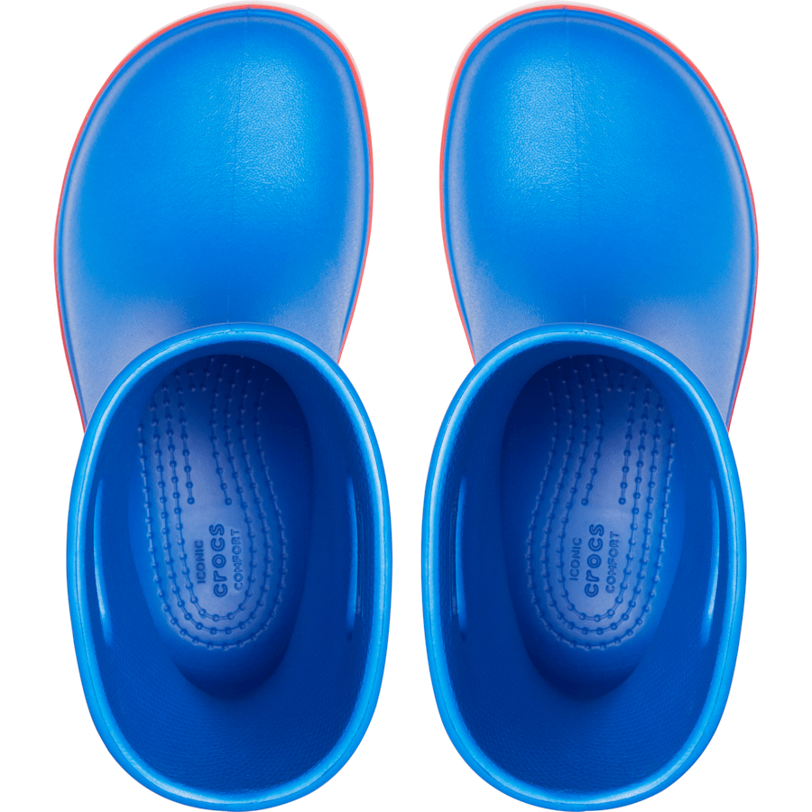 Bright Cobalt / Flame Kids’ Crocband™ Rain Boot - Top - Crocs