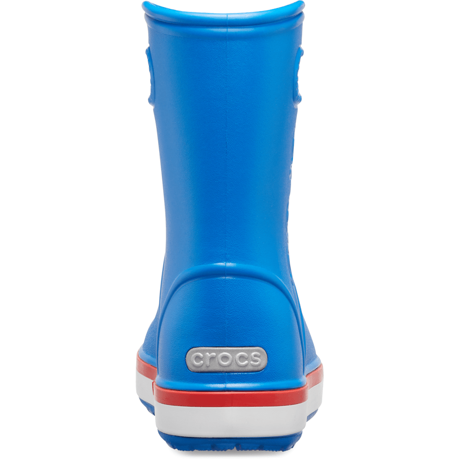Bright Cobalt / Flame Kids’ Crocband™ Rain Boot - Back - Crocs