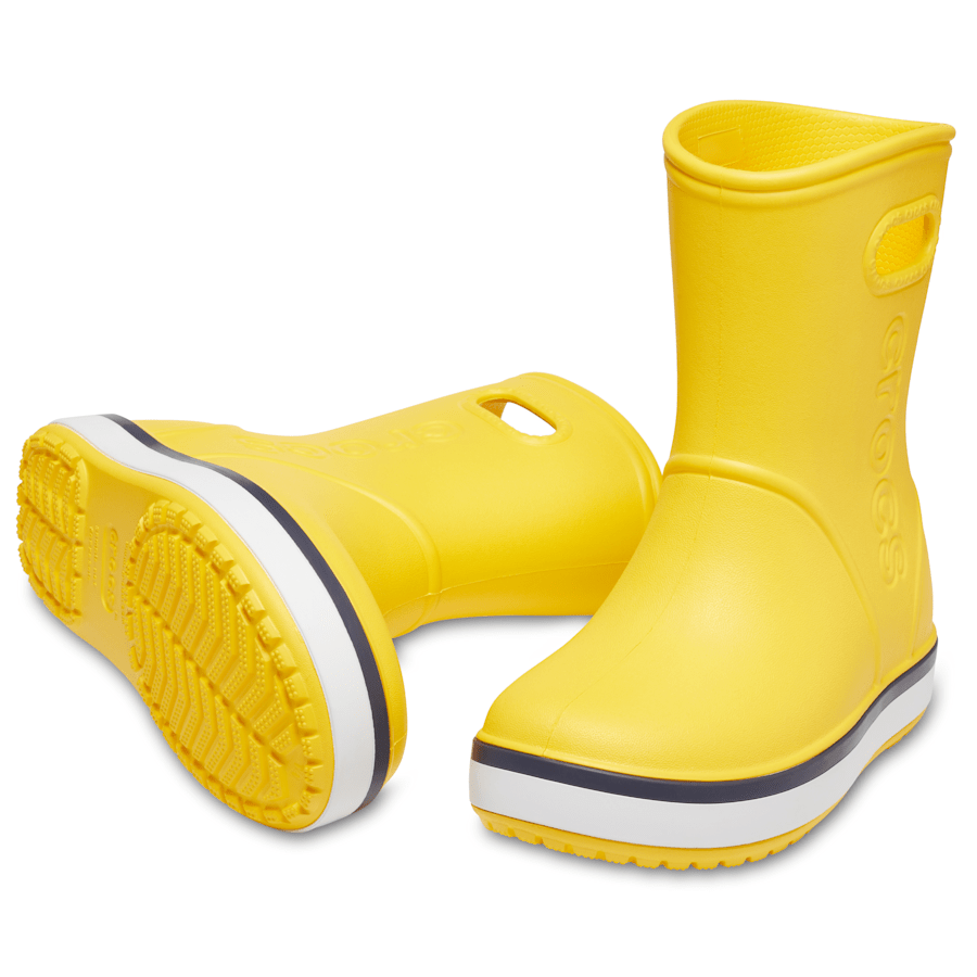 Yellow / Navy Kids’ Crocband™ Rain Boot - Pair - Crocs