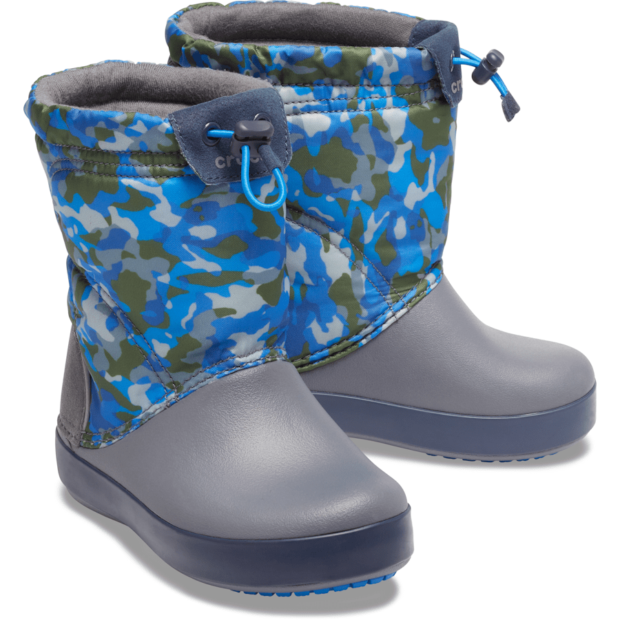 Army Green / Charcoal Kids’ Crocband™ LodgePoint Graphic Winter Boot - Paar - Crocs