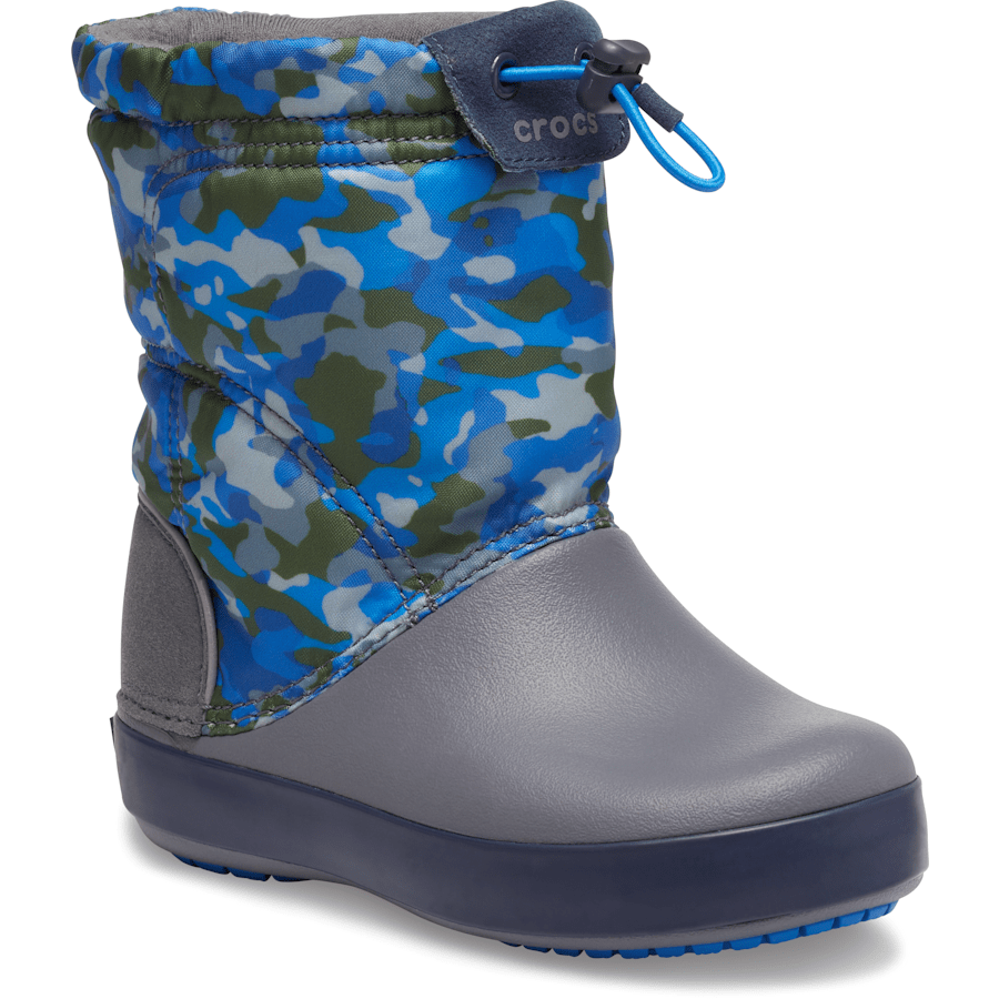Army Green / Charcoal Kids’ Crocband™ LodgePoint Graphic Winter Boot - Hoek - Crocs